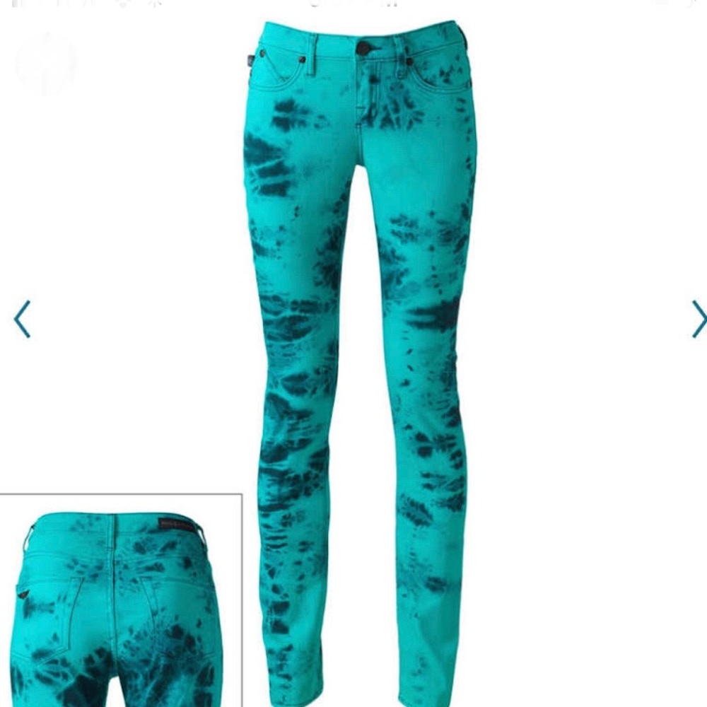 2/$40 SALE!!! NWT Rock & Republic Teal black tie dye skinny jeans size 10